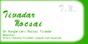 tivadar mocsai business card